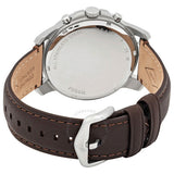 Fossil Grant Chronograph White Dial Brown Leather Strap Watch for Men - FS4735 Authentic Buy Shop Now