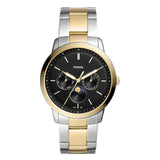 Fossil Neutra Moonphase Multifunction Black Dial Two Tone Steel Strap Watch for Men - FS5906 Authentic Buy Shop Now