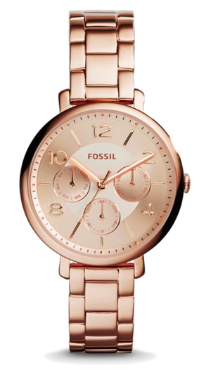 Fossil Jacqueline Rose Gold Dial Rose Gold Steel Strap Watch for Women - ES3665 Authentic Buy Shop Now
