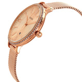 Fossil Jacqueline Quartz Rose Gold Dial Rose Gold Mesh Strap Watch for Women - ES4628 Authentic Buy Shop Now