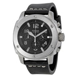 Fossil Modern Machine Chronograph Black Dial Black Leather Strap Watch for Men - FS4928 Authentic Buy Shop Now