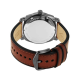 Fossil Machine Chronograph Black Dial Brown Leather Strap Watch for Men - FS5234 Authentic Buy Shop Now