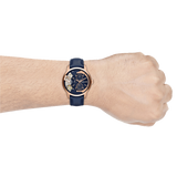 Fossil Townsman Twist Skeleton Blue Dial Blue Leather Strap Watch for Men - ME1138 Authentic Buy Shop Now