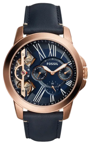 Fossil Grant Twist Multifunction Blue Dial Blue Leather Strap Watch for Men - ME1162 Authentic Buy Shop Now