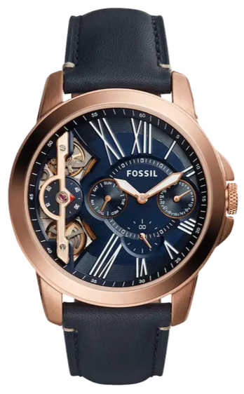 Fossil Grant Twist Multifunction Blue Dial Blue Leather Strap Watch for Men - ME1162 Authentic Buy Shop Now