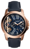 Fossil Grant Twist Multifunction Blue Dial Blue Leather Strap Watch for Men - ME1162 Authentic Buy Shop Now
