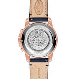 Fossil Grant Automatic Blue Dial Blue Leather Strap Watch for Men - ME3029 Authentic Buy Shop Now