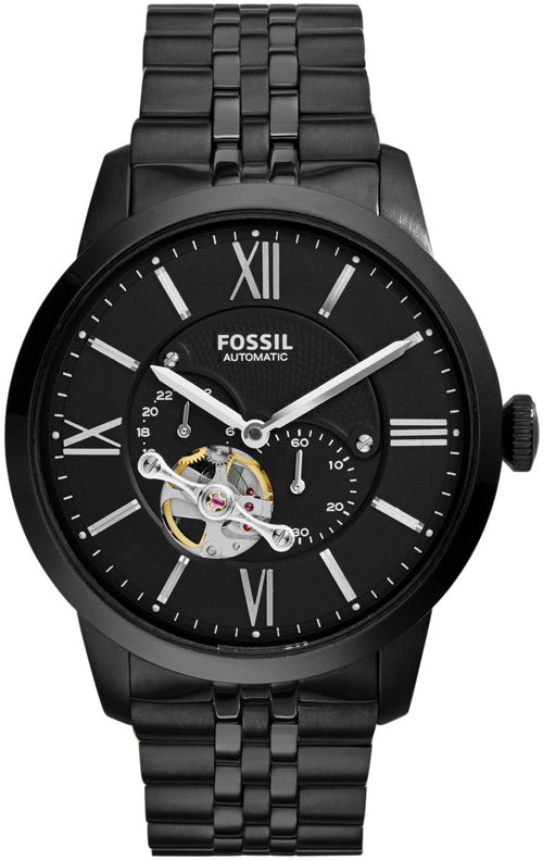 Fossil Townsman Multi Function Mechanical Black Dial Black Steel Strap Watch for Men - ME3062 Authentic Buy Shop Now