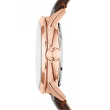 Fossil Townsman Automatic Skeleton White Dial Brown Leather Strap Watch for Men - ME3078 Authentic Buy Shop Now