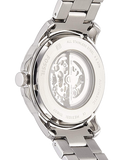 Fossil Grant Automatic Skeleton Black Dial Silver Steel Strap Watch for Men - ME3103 Authentic Buy Shop Now