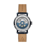 Fossil Boyfriend Skeleton Blue Dial Blue Leather Strap Watch for Women - ME3136 Authentic Buy Shop Now