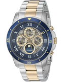 Fossil Grant Sport Automatic Skeleton Blue Dial Two Tone Steel Strap Watch for Men - ME3141 Authentic Buy Shop Now