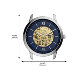 Fossil Neutra Automatic Luggage Skeleton Blue Dial Brown Leather Strap Watch for Men - ME3160 Authentic Buy Shop Now