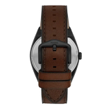 Fossil Everett Automatic Analog Black Dial Brown Leather Strap Watch for Men - ME3207 Authentic Buy Shop Now