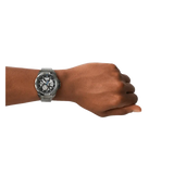 Fossil Bronson Automatic Skeleton Black Dial Grey Steel Strap Watch for Men - ME3218 Authentic Buy Shop Now