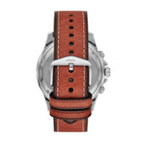 Fossil Dillinger Luggage Chronograph Blue Dial Brown Leather Strap Watch for Men - FS5675 Authentic Buy Shop Now