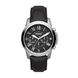Fossil Grant Chronograph Black Dial Black Leather Strap Watch for Men - FS4812 Authentic Buy Shop Now
