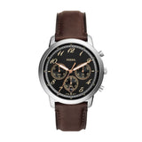 Fossil Neutra Chronograph Black Dial Brown Leather Strap Watch for Men - FS6024 Authentic Buy Shop Now