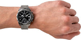 Fossil Bronson Chronograph Black Dial Silver Steel Strap Watch for Men - FS5710 Authentic Buy Shop Now