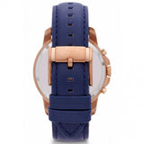 Fossil Grant Sport Chronograph Blue Dial Blue Leather Strap Watch for Men - FS5237 Authentic Buy Shop Now