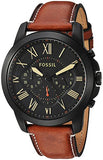 Fossil Grant Chronograph Black Dial Brown Leather Strap Watch for Men - FS5241 Authentic Buy Shop Now
