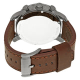 Fossil Nate Chronograph Grey Dial Brown Leather Strap Watch for Men - JR1424 Authentic Buy Shop Now