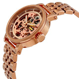 Fossil Boyfriend Automatic Skeleton Rose Gold Dial Rose Gold Steel Strap Watch for Women - ME3065 Authentic Buy Shop Now