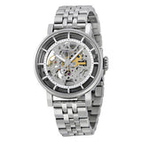 Fossil Boyfriend Automatic Skeleton Silver Dial Silver Steel Strap Watch for Women - ME3067 Authentic Buy Shop Now