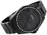 Fossil Riley Multifunction Black Dial Black Steel Strap Watch for Women - ES4519 Authentic Buy Shop Now