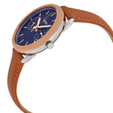 Fossil Tailor Date-Day Quartz Blue Dial Brown Leather Strap Watch for Women - ES4257 Authentic Buy Shop Now