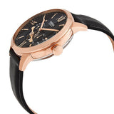 Fossil Townsman Automatic Black Dial Black Leather Strap Watch for Men - ME3170 Authentic Buy Shop Now