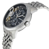 Fossil Townsman Multifunction Black Dial Silver Steel Strap Watch for Men - ME1135 Authentic Buy Shop Now