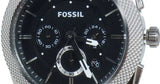 Fossil Machine Chronograph Black Dial Silver Steel Strap Watch for Men - FS4776 Authentic Buy Shop Now