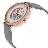 Fossil Vintage Muse Automatic Skeleton White Dial Grey Leather Strap Watch for Women - ME3131 Authentic Buy Shop Now