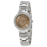 Fossil Virginia Taupe Dial Silver Steel Strap Watch for Women - ES4147 Authentic Buy Shop Now