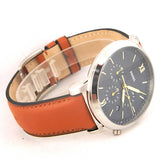 Fossil Neutra Chronograph Blue Dial Brown Leather Strap Watch for Men - FS5453 Authentic Buy Shop Now