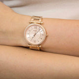 Fossil Carlie Rose Gold Dial Rose Gold Steel Strap Watch for Women - ES4301 Authentic Buy Shop Now