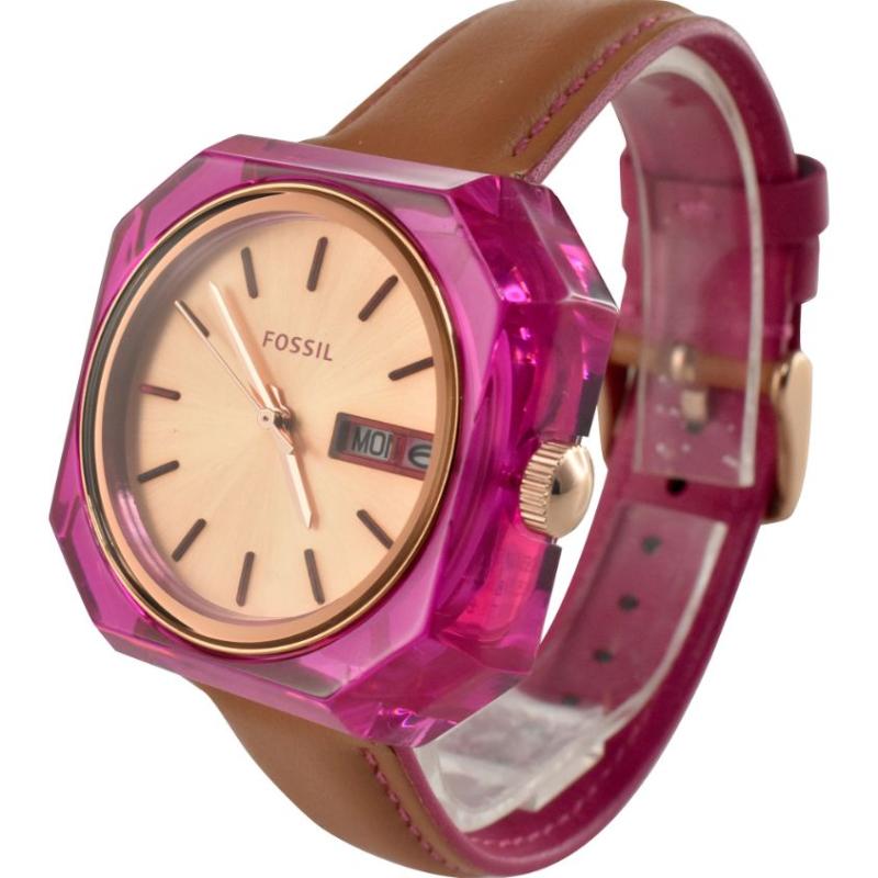 Fossil Candy White Dial Brown Leather Strap Watch for Women - ES3539 Authentic Buy Shop Now
