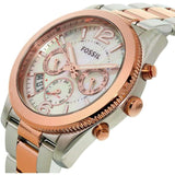 Fossil Perfect Boyfriend Mother of Pearl Dial Two Tone Steel Strap Watch for Women - ES4135 Authentic Buy Shop Now