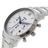 Fossil Neutra Chronograph White Dial Silver Steel Strap Watch for Men - FS5433 Authentic Buy Shop Now
