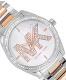 Michael Kors Janelle Silver Dial Two Tone Steel Strap Watch For Women - MK7383 Authentic Buy Shop Now