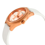 Guess G Twist White & Gold Dial White Silicone Strap Watch For Women - W0911L5 Authentic Buy Shop Now