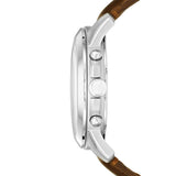 Fossil Grant Chronograph White Dial Brown Leather Strap Watch for Men - FS4735 Authentic Buy Shop Now