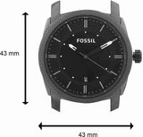 Fossil Machine Chronograph Black Dial Grey Steel Strap Watch for Men - FS4774 Authentic Buy Shop Now
