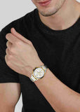 Fossil Dean Chronograph White Dial Silver Steel Strap Watch for Men - FS4795 Authentic Buy Shop Now