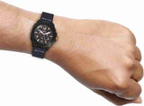 Fossil Modern Machine Chronograph Black Dial Blue Leather Strap Watch for Men - FS5066 Authentic Buy Shop Now