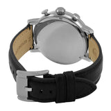Fossil Buchanan Chronograph Silver Dial Black Leather Strap Watch for Men - FS5102 Authentic Buy Shop Now