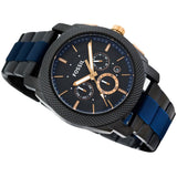 Fossil Machine Chronograph Black Dial Two Tone Steel Strap Watch for Men - FS5164 Authentic Buy Shop Now