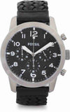 Fossil Pilot 54 Chronograph Black Dial Black Leather Strap Watch for Men - FS5181 Authentic Buy Shop Now
