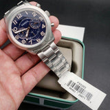 Fossil Pilot 54 Chronograph Navy Blue Dial Silver Steel Strap Watch for Men - FS5203 Authentic Buy Shop Now